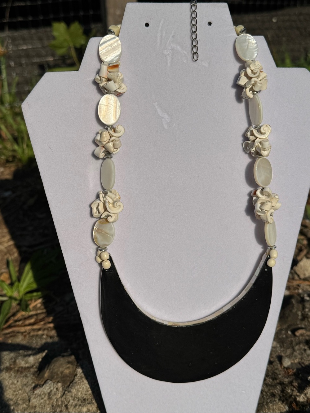 MOP Shell Inlay Necklace - Picture 3 of 16